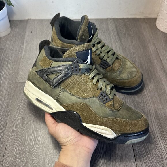 Nike Air Jordan 4 Retro Craft Olive Size 10.5 FB9927-200 OG Bred Green Cement
